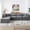 Light Gray, variant on YWEN Modular Sectional Lounge Couch Sofa,Movable Ottoman Convertible L‑Form U‑Configuration, Chenille Upholstered Seating,Extra‑Wide High‑Density Foam Cushion Double‑Layer Pad Skirt Edge