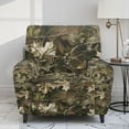 thumbnail image 2 of Xixirimido Realistic Forest Camo Pattern Recliner Chair Cover, 4-Pieces Stretch Recliner Covers for Recliner Chair Soft Reclining Chair Slipcover Furniture Protector for Pets Kids, 2 of 7