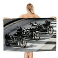 thumbnail image 1 of Harley Davidson Toalla de playa de secado rápido con diseño temático, regalo para mujeres y niñas, ideal para cumpleaños, fans, amantes de la música, uso en la playa o al aire libre, 78 × 150 cm, 1 of 6