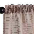 thumbnail image 2 of Superior Jackson Stripe Sheer Curtain Rod Pocket Curtain Panel Set, 26" x 63", Taupe, 2 of 5