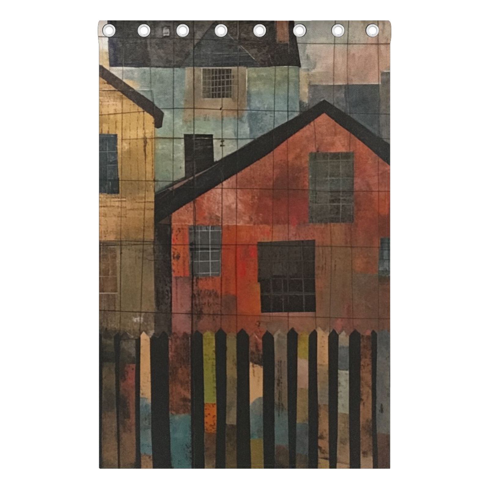 Lattice Houses Black Out Curtains 72 Inch Length Curtains for Sliding Glass Doors Bedroom Living Room 2 Pack