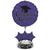 Pack of 4 Purple Graduation "Congrats Grad" Air-Filled Balloon Foil Centerpiece Kit 30"