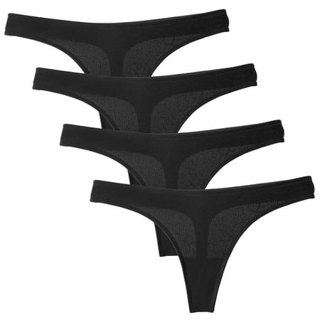 

Wingslove Women s 4 Pack Sexy Thongs Underwear G-String Hipster Bikini Panties