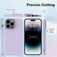thumbnail image 6 of for iPhone 14 Case, Liquid Silicone Ultra Slim Anti-Scratch Shockproof Gel Rubber Full Body Protective Phone Case for iPhone 14, Purple, 6 of 8