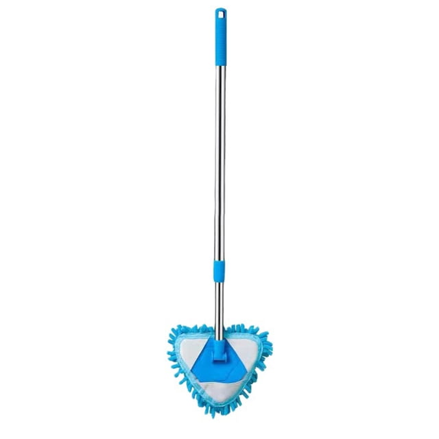180 Degree Rotatable Triangle Cleaning Mop, Rotatable Adjustable Triangle Cleaning Mop Detachable for for Glass Surfaces