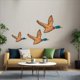 thumbnail image 3 of 6X Arte de Pared de Pato Real de 3 Tamaños, Decoración de Pared de Patos de Madera, Decoración de Pared Rústica de Pájaros Voladores, Arte de Pared de Madera Tallada para el Hogar, 3 of 5