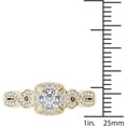 thumbnail image 4 of 1/2 Carat T.W. Diamond Criss-Cross Shank Single Halo Vintage 14kt Yellow Gold Engagement Ring, 4 of 5