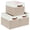 Beige and White, variant on DECOMOMO Fabric Storage Baskets 13" x 15" x 13" Collapsible Storage Bins (Beige and White, Set of 3)
