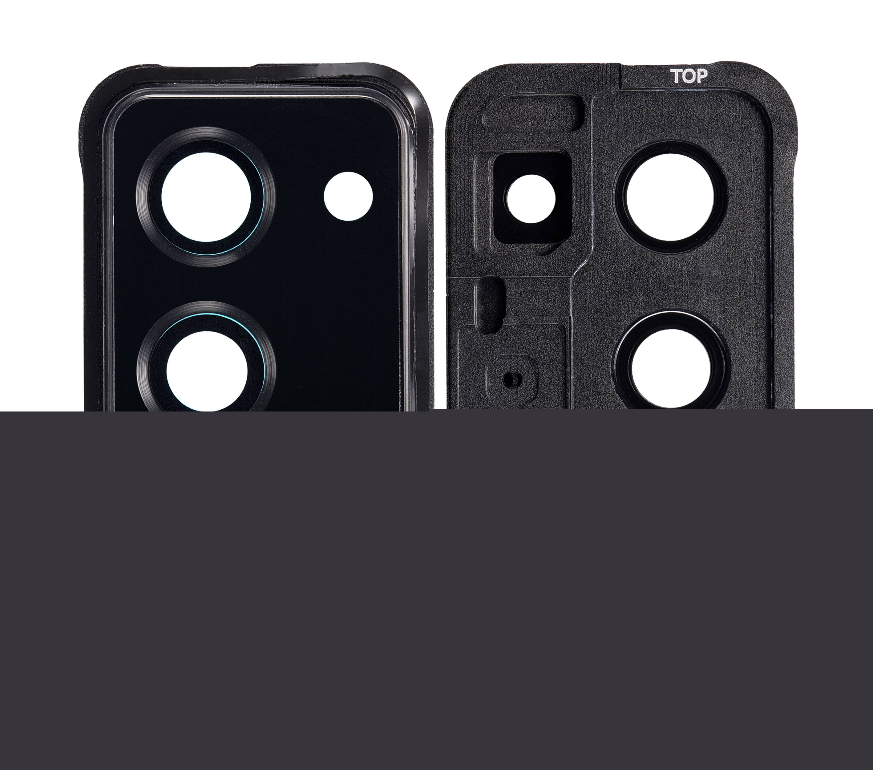 thumbnail image 3 of Replacement Back Camera Lens With Cover Bezel Ring Compatible For Samsung Galaxy Z Fold 2 5G (F916) (Mystic Black), 3 of 5