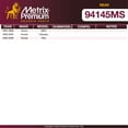 thumbnail image 3 of Metrix Premium Chassis Parts - Rear Semi-Metallic Disc Brake Pad Set D865 Fits 2001-2006 Acura MDX, 2002-2004 Honda Odyssey, 2003-2008 Honda Pilot, Made in Europe, 3 of 9