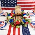 thumbnail image 2 of Independence Day Artificial Flower Wreath Front Door Decor,Patriotic Spring Summer Wall Hanging for Home Porch Decoration, 2 of 6