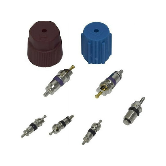 A/C System Valve Core and Cap Kit - Compatible with 2011 - 2013 Volkswagen Jetta 2012