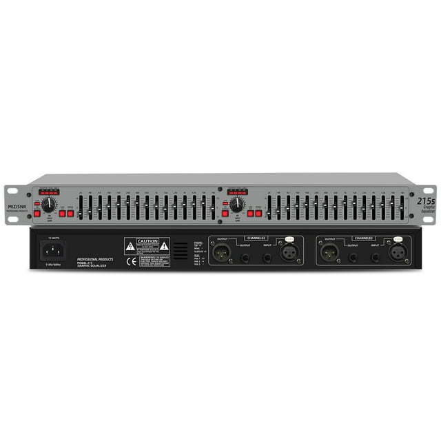 Ecualizador gráfico MIZISNR EQ-215S de audio doméstico estéreo de 15 bandas