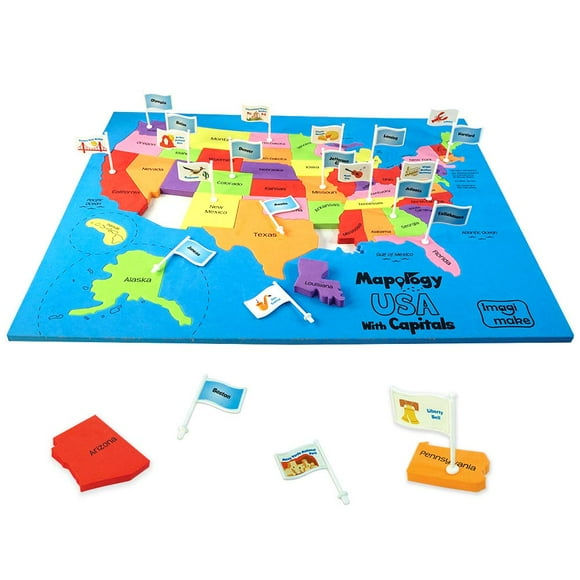 Rompecabezas Imagimake Mapology USA con mayúsculas de 5 a 7 años