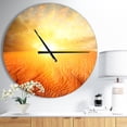 thumbnail image 2 of DesignArt Sand Landscape with Sun Large Wall Clock, 2 of 2