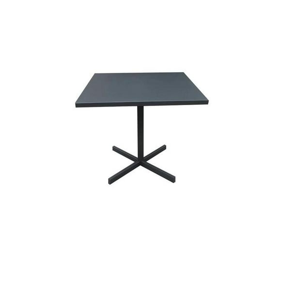 32" X 32" X 29" Grey Steel Dining Table