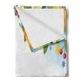 thumbnail image 2 of Harvest Soft Flannel Fleece Throw Blanket, Fall Nature Inspired Colorful Frame Fruits and Flowers Berries Swirl Leaves, Cozy Plush for Indoor and Outdoor Use, 50" x 60", Multicolor, by Ambesonne, 2 of 5
