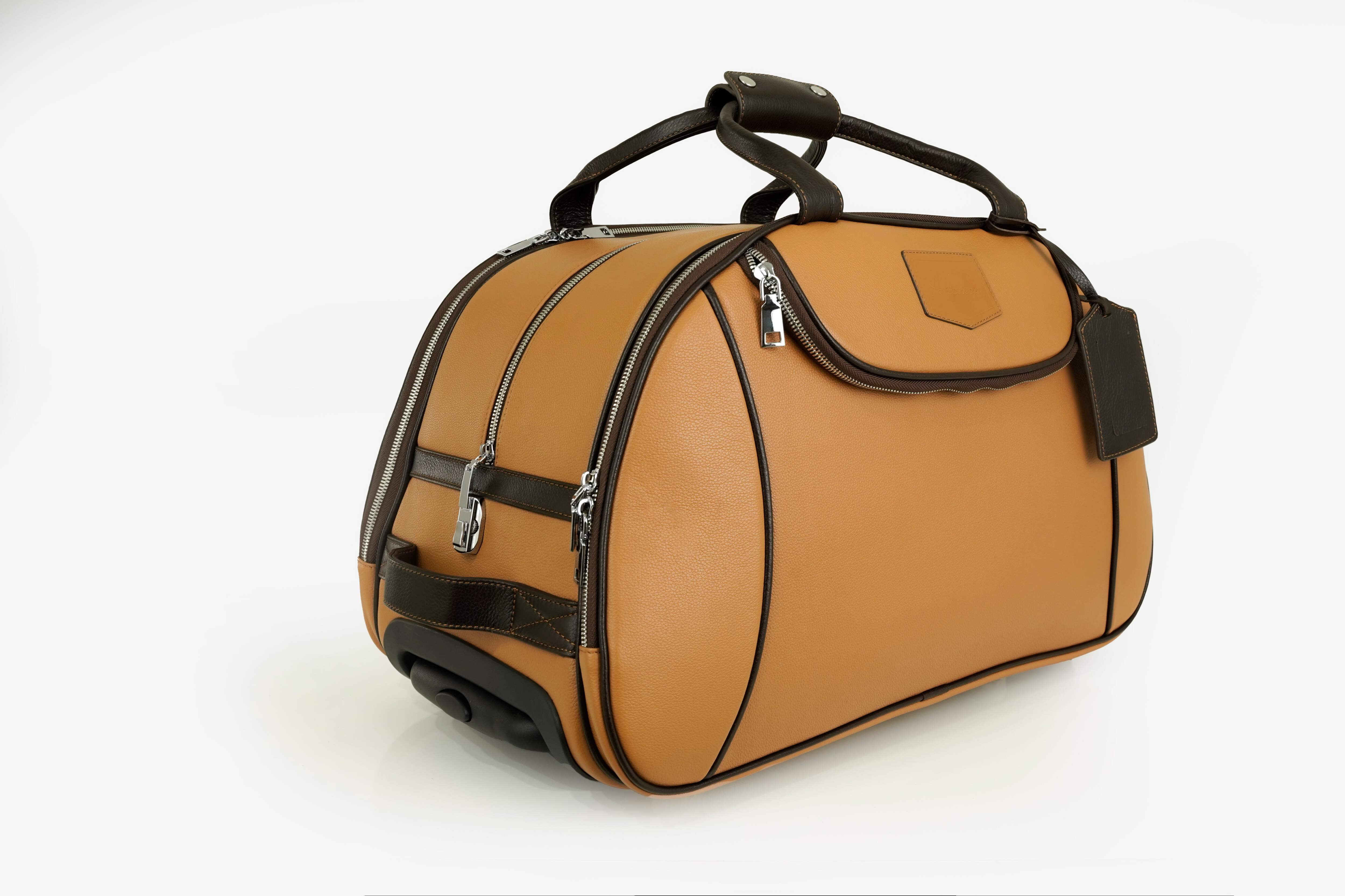 Boarding Pass Rolling Leather Duffel Brown — Limited Edition 20"