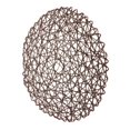 thumbnail image 6 of Vintage Handmade Round Natural Straw Woven Placemat Round Shape Place Mats - Deep Coffee, 6 of 6
