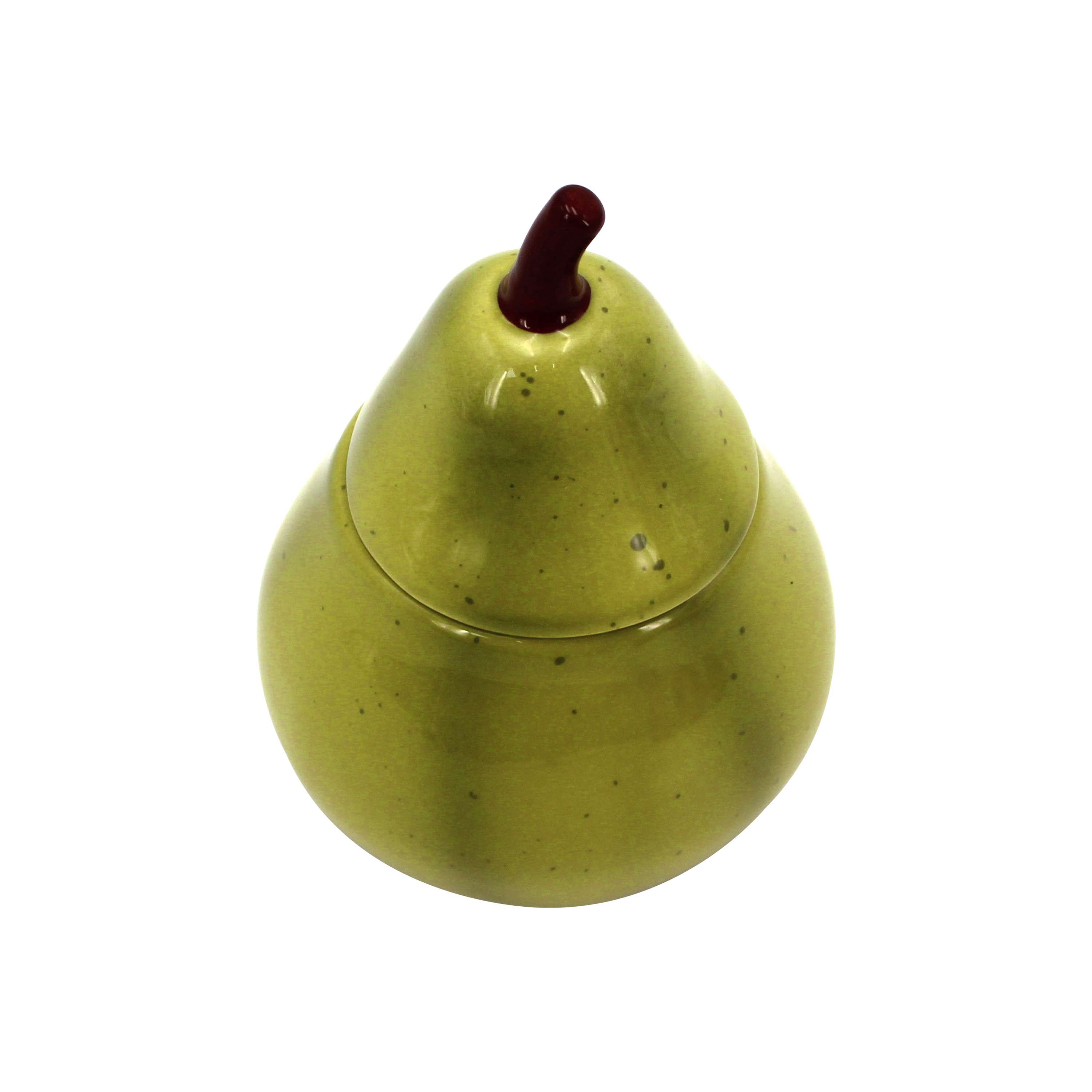 Better Homes & Gardens Pear And Clover 1-Wick Ceramic Pear Fruit Candle, 6 oz