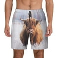 thumbnail image 3 of Uemuo Cow Pattern Mens Swim Trunks Quick Dry Board Shorts with Mesh Lining, Stretch Beach Shorts Quick Dry No-Chafing Board Shorts-X-Large, 3 of 9