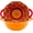 Orange*Red, variant on Boho Ceramic Serving Bowls with Handles Set of 2, Ceramic Large Serving Bowls, 40 Oz Porcelain Salad Bowls, Large Serving Dishes for Entertaining, Nesting Mixing Bowls for Soup,Stew,Fruits,Dinner