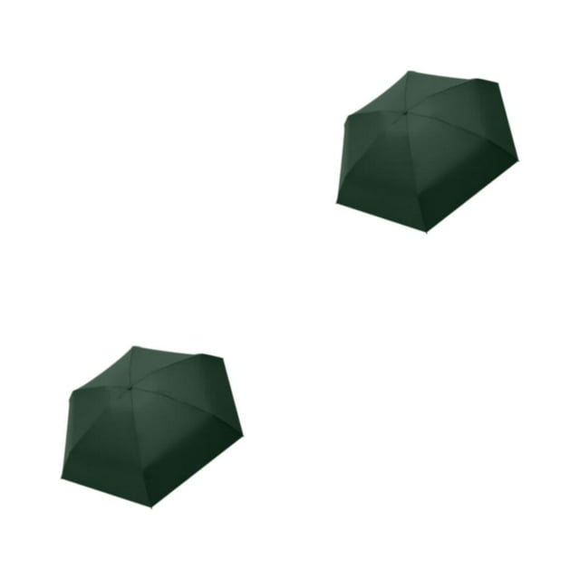 kurtrusly Breathable Umbrella For Outdoor Activities And Sun Protection Folding Sun Umbrellas Rainproof Umbrellas Multi-function Black green 2Set