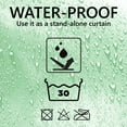 thumbnail image 4 of Almond Green Extra Long Shower Curtain Polyester Hook Less Cubic 79"L x 71"W, 4 of 4