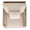 thumbnail image 6 of Ssafavieh Martinique Coastal Eucalyptus Wood Solid Print Armchair, Natural / Beige, 6 of 11