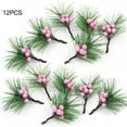 thumbnail image 2 of Mini Simulation Plastic Foam Pine Needles Christmas DIY Cane Circle Wreath Decoration, 2 of 12