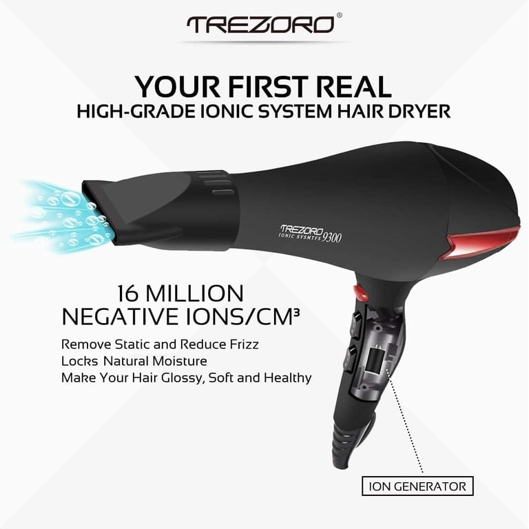 Hair Dryer, 2200 Watt Professional Ionic Salon Blow Dryer, Ceramic