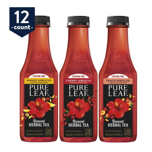 Pure Leaf Herbals Variety Pack, 18.5 oz Bottles (12 Pack ...