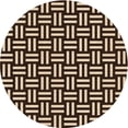 thumbnail image 1 of Ahgly Company Indoor Square Patterned Black Bean Brown Area Rugs, 3' Square, 1 of 6