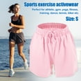 thumbnail image 3 of Unique Bargains Women's Flowy Running Shorts Casual High Waisted Workout Shorts Pink Size S, 3 of 6