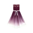 thumbnail image 2 of Girls Dress Flower Lace Top Burgundy Gradient Skirt Sleeveless 6 Years, 2 of 6
