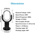 thumbnail image 4 of Tower Fan, 24" Bladeless Fan with Remote, 10 Speeds, Quiet Cooling, 10H Timer, 90° Swing, Easy to Clean, Space-Saving, Portable Oscillating Fan for Bedroom, Kitchen, Office, 4 of 9