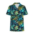 thumbnail image 6 of TMOYZQ Women's Hawaiian Button Down Shirts Casual Short Sleeve Floral Tropical Print Summer Blouse Tunic Top, 6 of 6