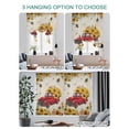 thumbnail image 4 of Yellow Flowers Tie Up Curtains for Windows 45 Inch Length Balloon Curtains Kitchen Adjustable Balloon Window Shade Car Vintage Brown Country Rustic Tie Up Valance Bathroom Curtain Window 34"x45", 4 of 6