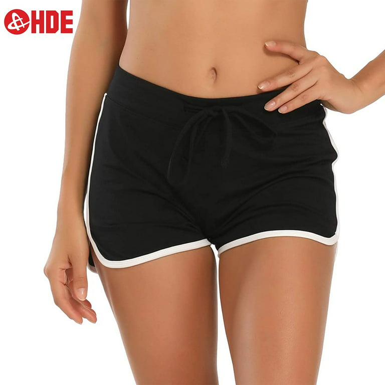 HDE Women Dolphin Shorts Running Workout Clothes Black Medium