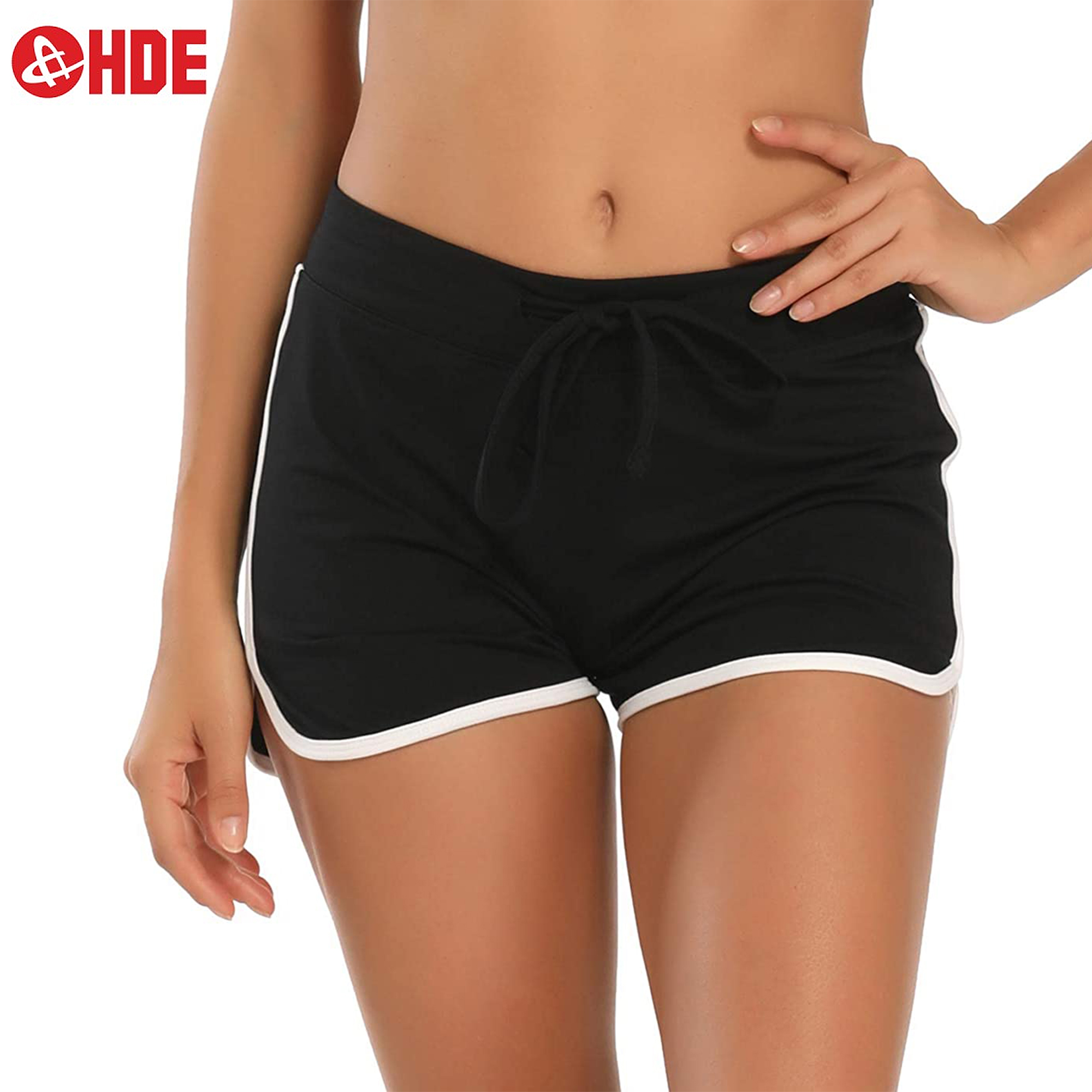 HDE Women Dolphin Shorts Running Workout Clothes Black Small - image 3 of 9