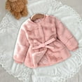 thumbnail image 3 of Hicidod Baby Fleece Jacket Girls Winter Faux Fur Coat Fuzzy Cute Warm Coat Thick Furry Comfortable Outerwear, 3 of 6
