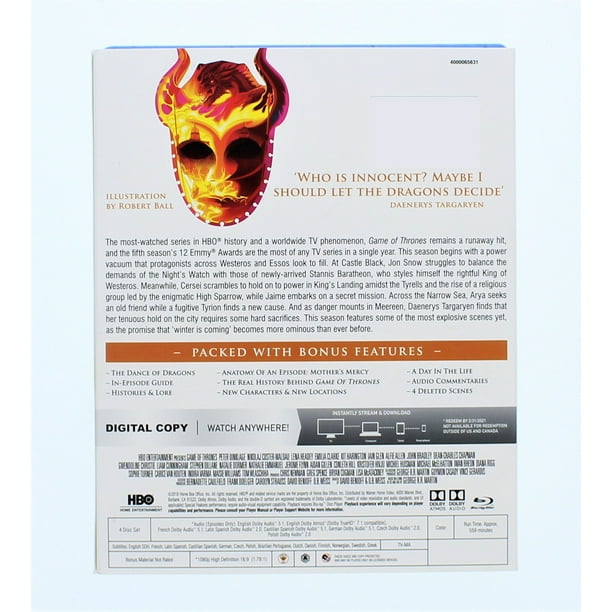 Game Of Thrones: Season 5 (Limited Edition Blu-ray ) - Walmart.com