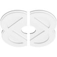 thumbnail image 2 of 18"OD x 4"ID x 7"C x 1"P Charlotte Architectural Grade PVC Contemporary Ceiling Medallion, Two Piece, 2 of 11