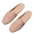 thumbnail image 3 of NOKIO Women’s Mules Closed Pointed Toe Backless Loafer Shoes Chic Women'S Faux Suede Flats Women's Spring And Autumn New Casual Comfortable Solid Color Flat Half Slippers Women'S Flat Mules, 3 of 6