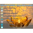 thumbnail image 7 of Solar Flower LED Garden Crackle Globe - Outdoor Decorative Amber LED Crackle Ball - Waterproof Lotus Flower Light for Patio, Lawn, Walkway, Tabletop, Ground, 7 of 7
