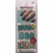 imPRESS Gel & Reg Press-on Manicure Nails 24 & 30 Nail W/accents CHOOSE Style  Features Gossip Girl GEL Green & Brown ...