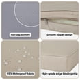 thumbnail image 3 of 14-Piece UV Resistant Outdoor Cushion Covers Set for 6-Seater Wicker Rattan Sectional Sofa, Water-Resistant Zipper Back & Seat Slipcovers, Khaki (Covers Only), 3 of 9