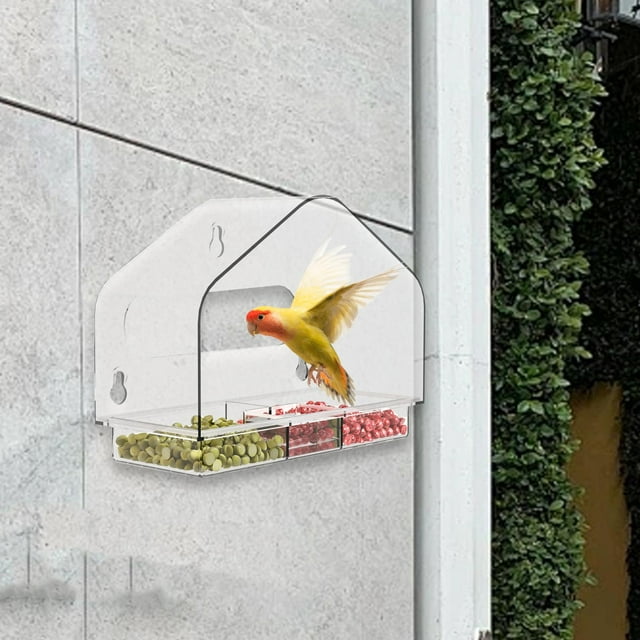 Comedero para pájaros Jaula para pájaros Sharpla Premium Essentials Acrílico resistente a la intemperie Estilo B