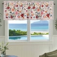 thumbnail image 3 of Pink Flowers Farmhouse Short Window Curtain Valances, Spring Farmhouse Floral Leaves Vintage Rod Pocket Kitchen Valances for Living Room Bedroom Bathroom Cafe 54" x 18", 3 of 8