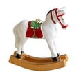 thumbnail image 1 of Figuritas de caballos colgantes de Navidad Adorno de caballo blanco mecedora de resina Decoraciones llamativas para crear un ambiente festivo, 1 of 7